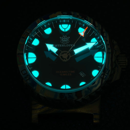 SteelDive SD1982Y D10000 Titanium Damascus (XXX)