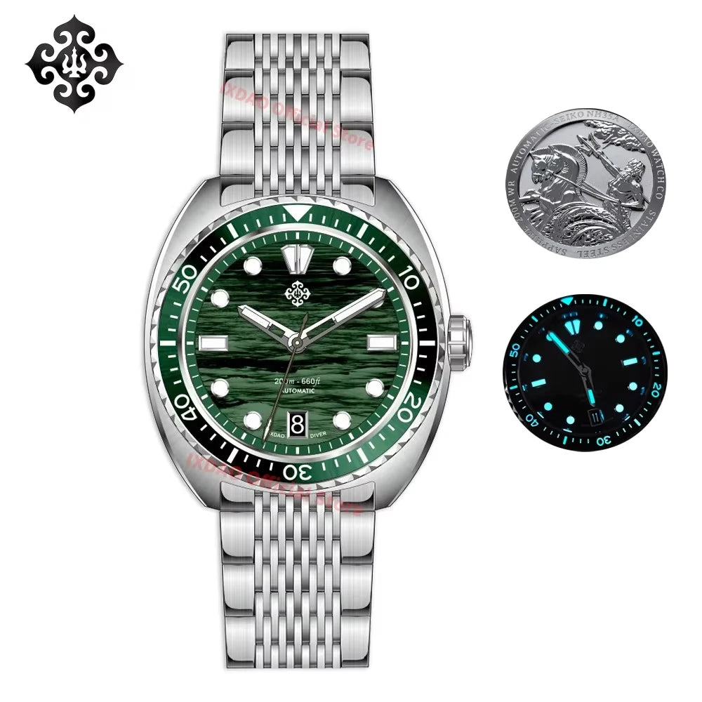 IXDAO JD-X07S Automatic Mechanical Men's Watch Diving 20Bar (Stainless Steel)