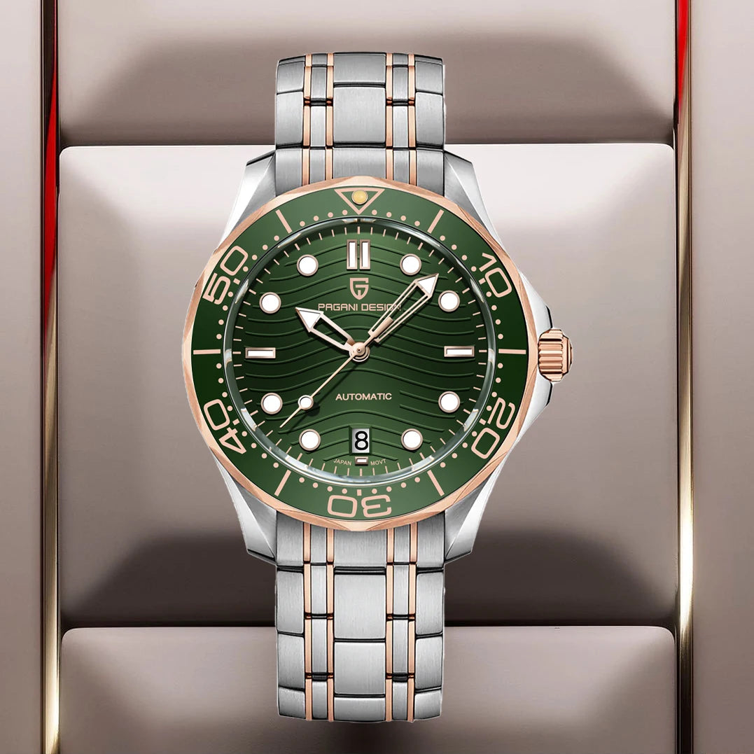 PAGANI DESIGN PD1685 D200 Rose Gold Green