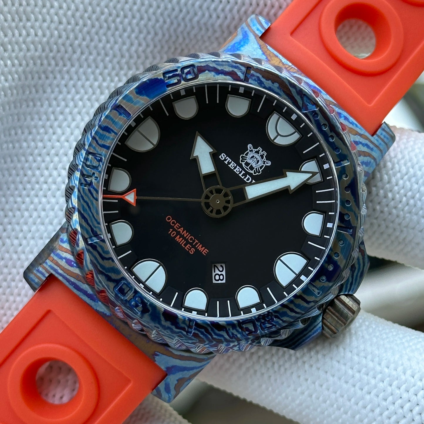 SteelDive SD1982Y D10000 Titanium Damascus (XXX)