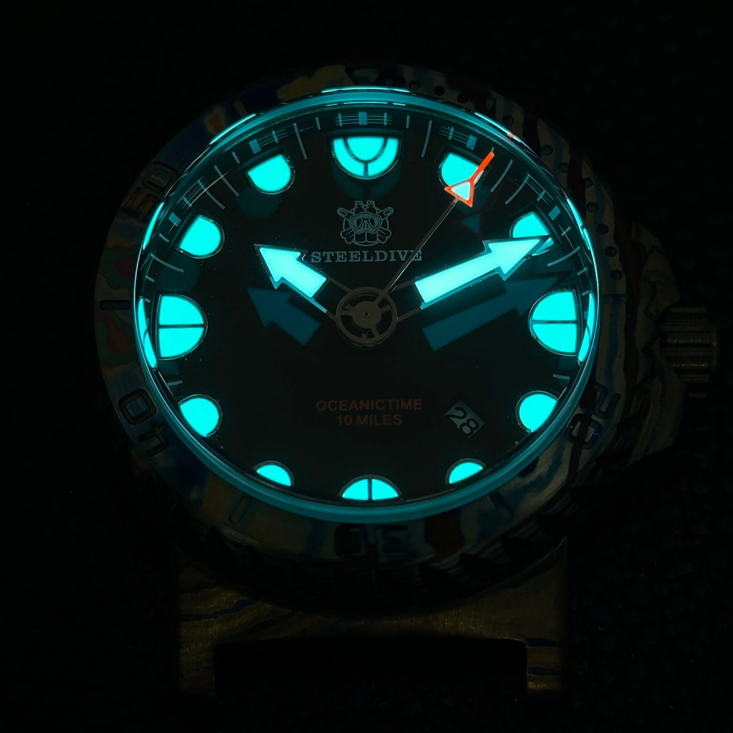 SteelDive SD1982Y D10000 Titanium Damascus (XXX)