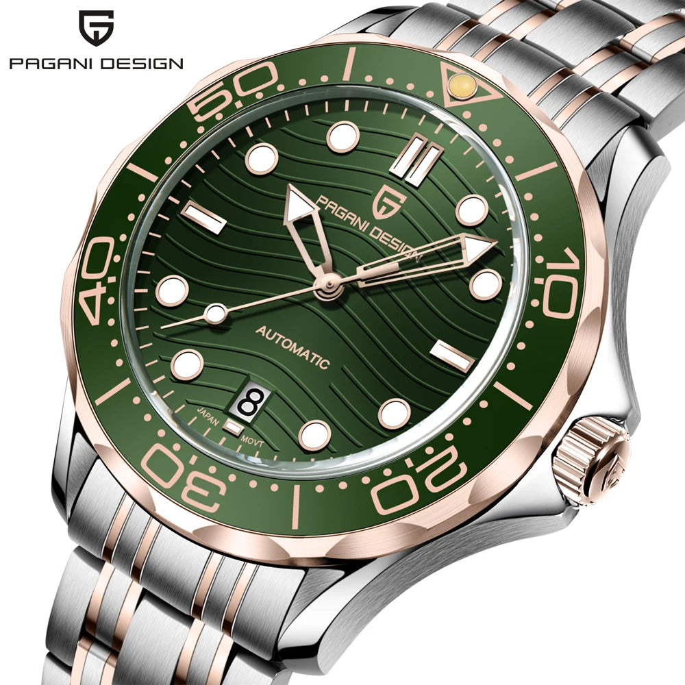 PAGANI DESIGN PD1685 D200 Rose Gold Green