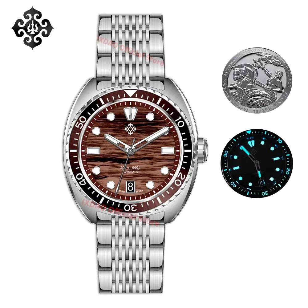 IXDAO JD-X07S Automatic Mechanical Men's Watch Diving 20Bar (Stainless Steel)