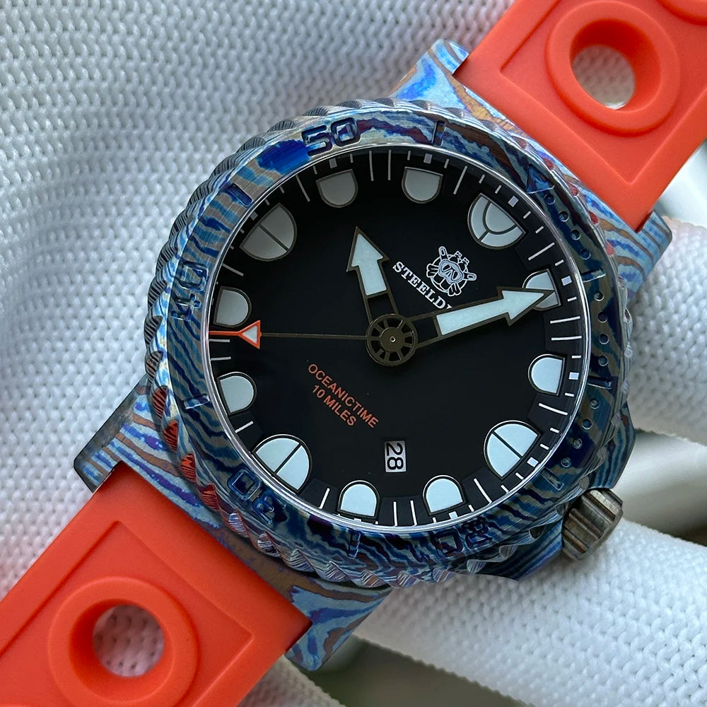 SteelDive SD1982Y D10000 Titanium Damascus (XXX)