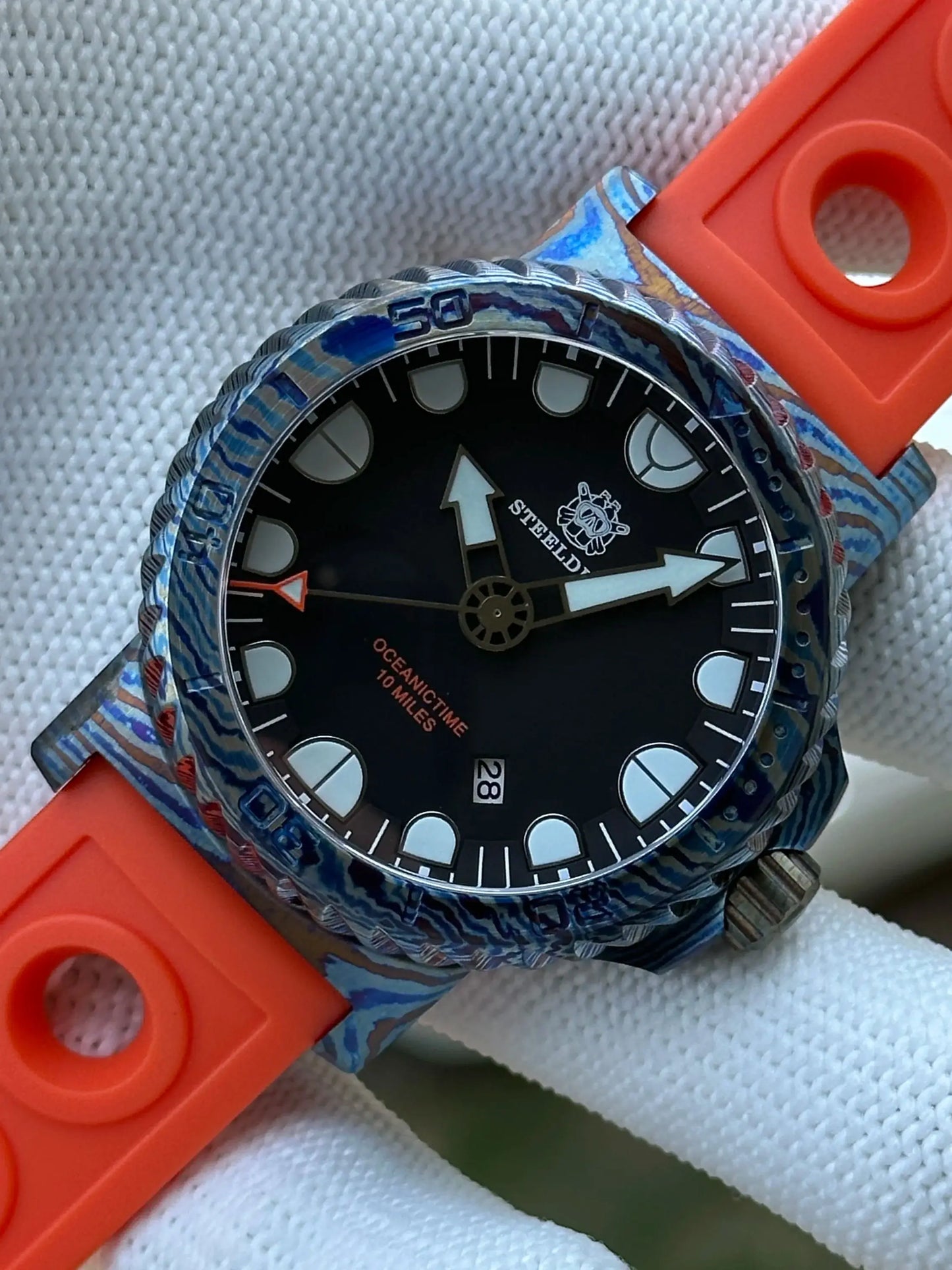 SteelDive SD1982Y D10000 Titanium Damascus (XXX)