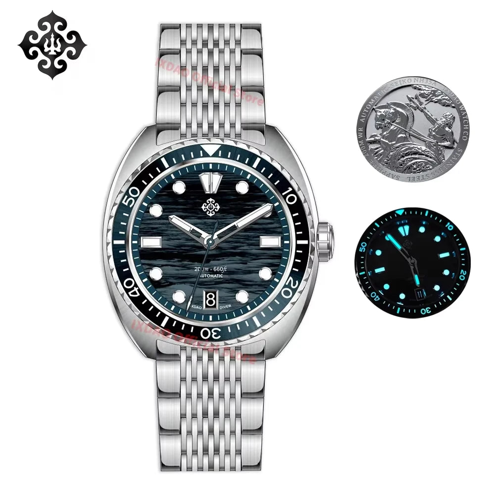 IXDAO JD-X07S Automatic Mechanical Men's Watch Diving 20Bar (Stainless Steel)