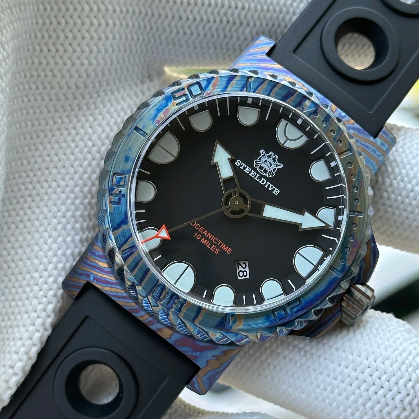 SteelDive SD1982Y D10000 Titanium Damascus (XXX)