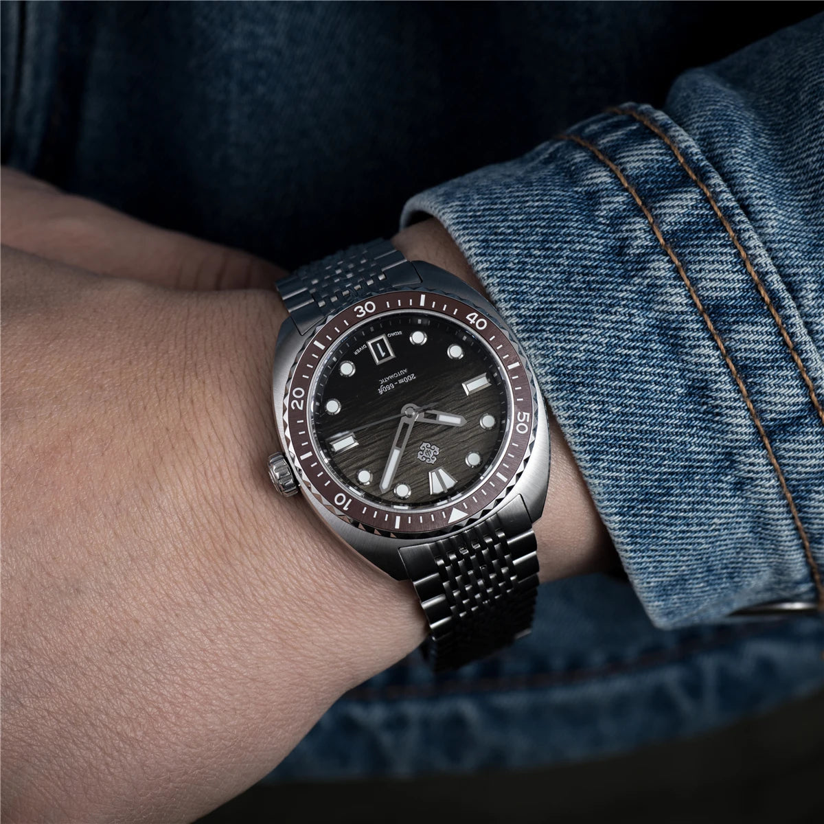 IXDAO JD-X07S Automatic Mechanical Men's Watch Diving 20Bar (Stainless Steel)