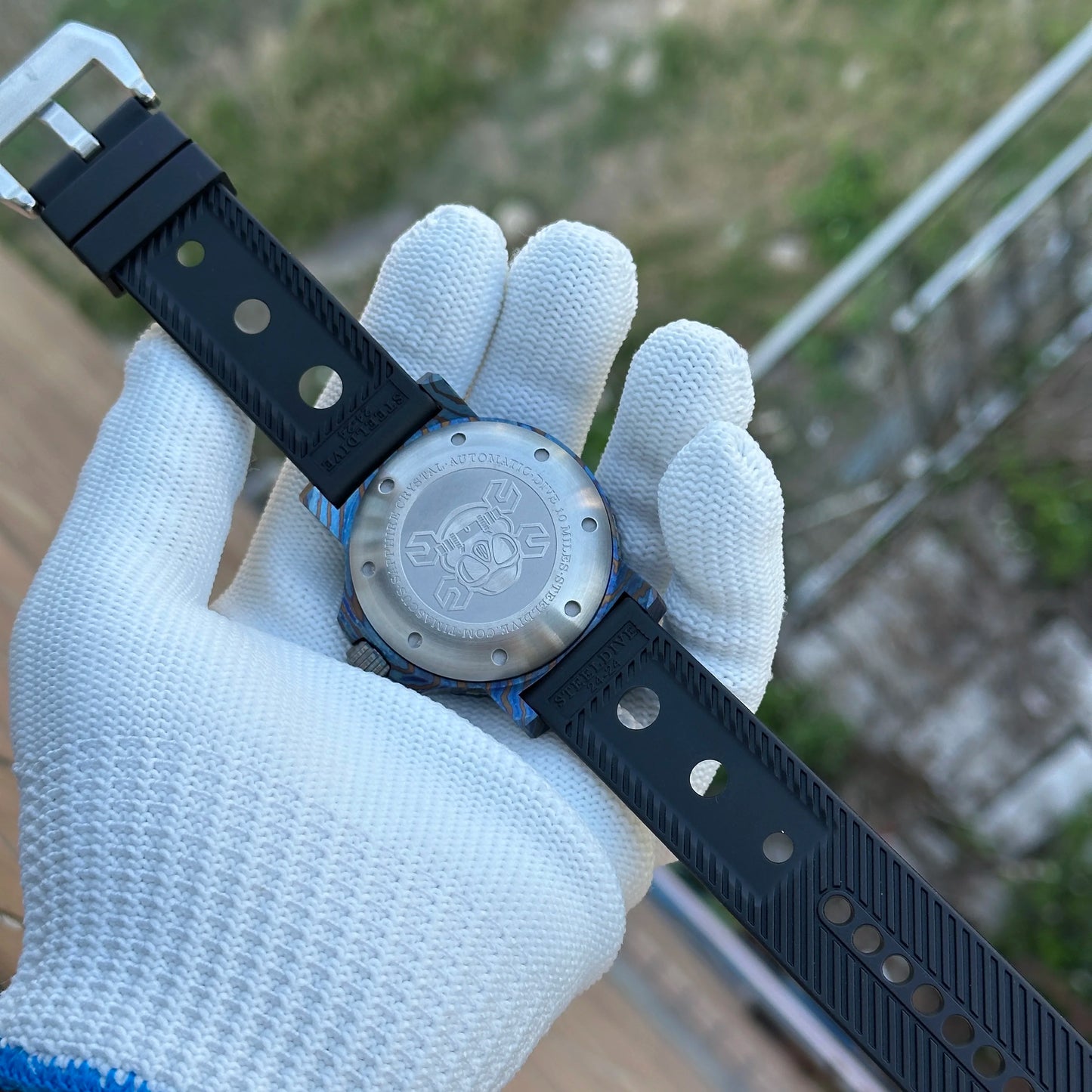 SteelDive SD1982Y D10000 Titanium Damascus (XXX)